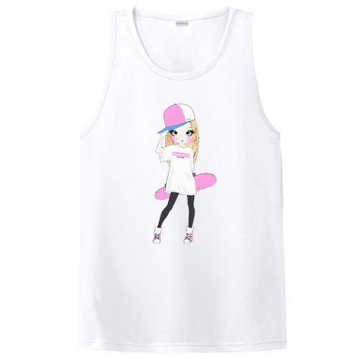 Skater Girl Skateboard Skateboarding PosiCharge Competitor Tank