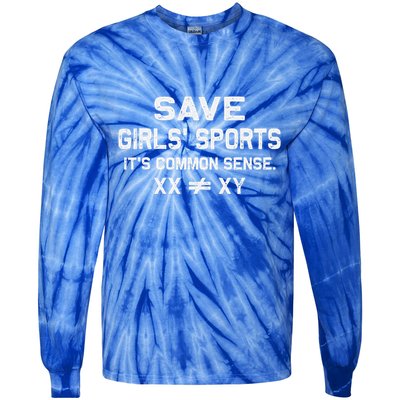 Save Girl Sports Its Common Sense Xx Different To Xy Tie-Dye Long Sleeve Shirt