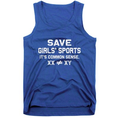 Save Girl Sports Its Common Sense Xx Different To Xy Tank Top