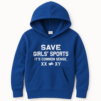 Save Girl Sports Its Common Sense Xx Different To Xy Kids Hoodie