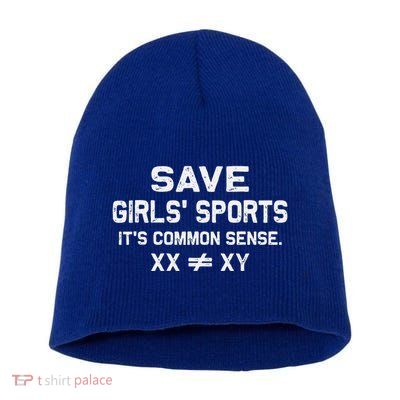 Save Girl Sports Its Common Sense Xx Different To Xy Short Acrylic Beanie