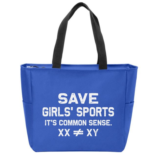 Save Girl Sports Its Common Sense Xx Different To Xy Zip Tote Bag