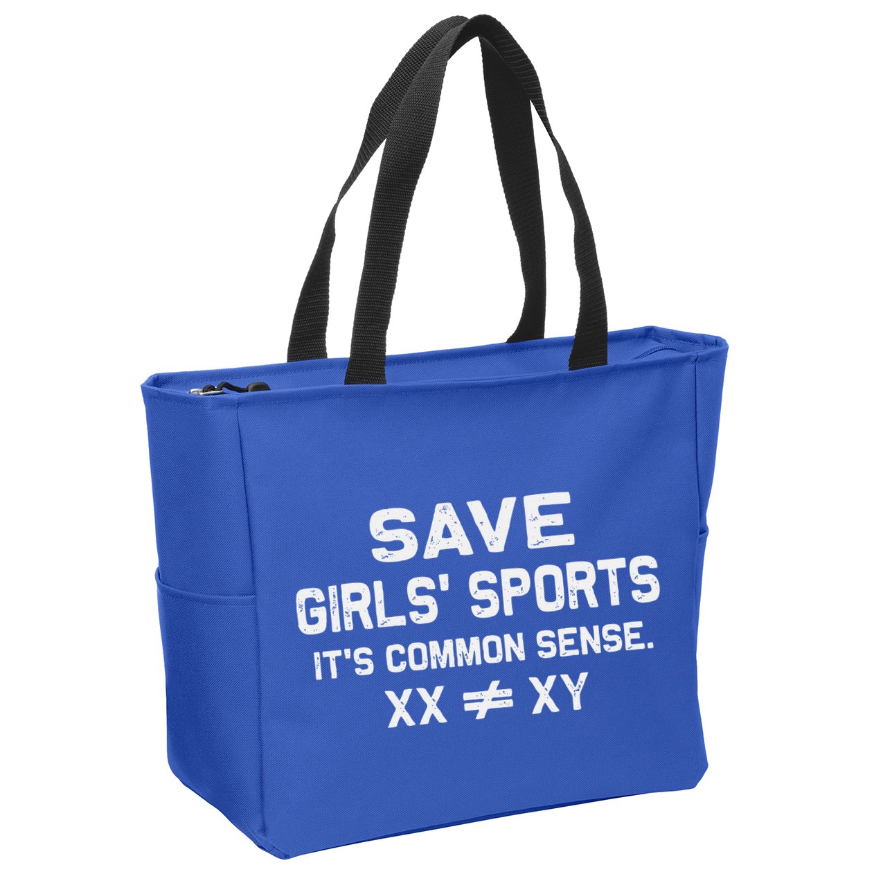 Save Girl Sports Its Common Sense Xx Different To Xy Zip Tote Bag