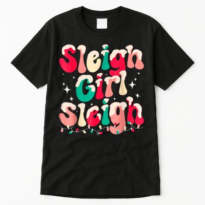 Sleigh Girl Sleigh Christmas Retro Xmas Holiday Tall T-Shirt