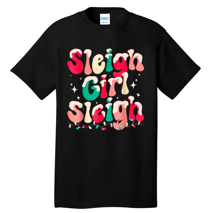 Sleigh Girl Sleigh Christmas Retro Xmas Holiday Tall T-Shirt