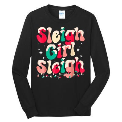 Sleigh Girl Sleigh Christmas Retro Xmas Holiday Tall Long Sleeve T-Shirt