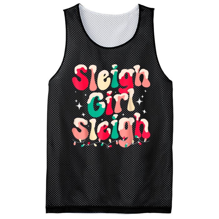 Sleigh Girl Sleigh Christmas Retro Xmas Holiday Mesh Reversible Basketball Jersey Tank