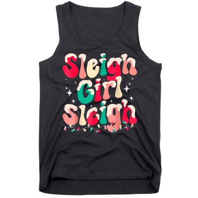 Sleigh Girl Sleigh Christmas Retro Xmas Holiday Tank Top