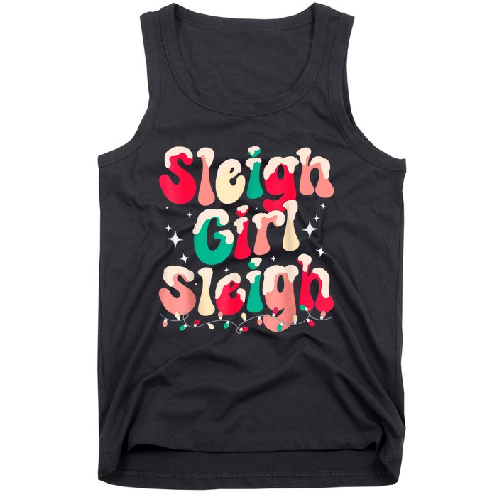 Sleigh Girl Sleigh Christmas Retro Xmas Holiday Tank Top