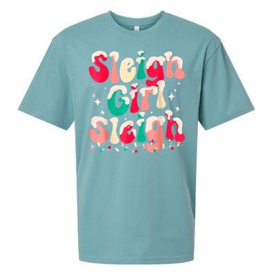 Sleigh Girl Sleigh Christmas Retro Xmas Holiday Sueded Cloud Jersey T-Shirt