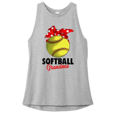 Softball Grandma  Ladies PosiCharge Tri-Blend Wicking Tank