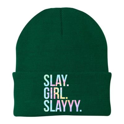 Slay Girl Slay Tie Dye Knit Cap Winter Beanie