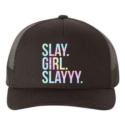 Slay Girl Slay Tie Dye Yupoong Adult 5-Panel Trucker Hat