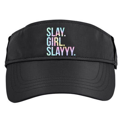 Slay Girl Slay Tie Dye Adult Drive Performance Visor