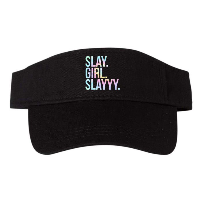 Slay Girl Slay Tie Dye Valucap Bio-Washed Visor