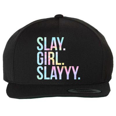 Slay Girl Slay Tie Dye Wool Snapback Cap