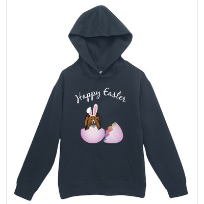 Sheltie Gift Sheltie Easter Happy Easter Funny Sheltie Mom Gift Urban Pullover Hoodie