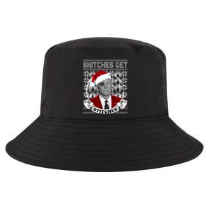 Snitches Get Stitches Funny Biden Elf Ugly Christmas Cool Comfort Performance Bucket Hat