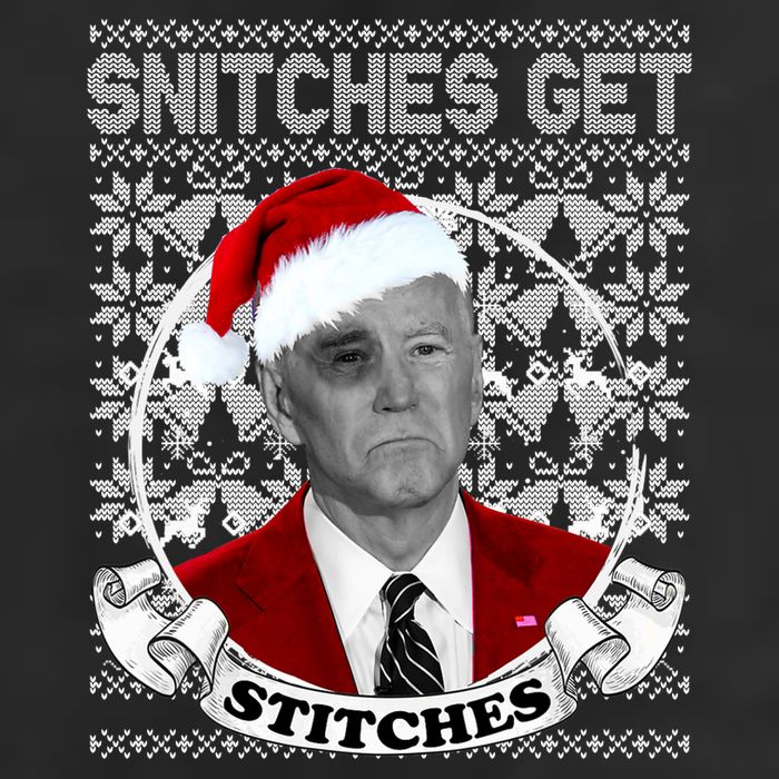 Snitches Get Stitches Funny Biden Elf Ugly Christmas Adult Drive Performance Visor
