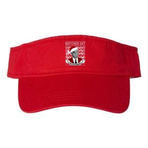 Snitches Get Stitches Funny Biden Elf Ugly Christmas Valucap Bio-Washed Visor