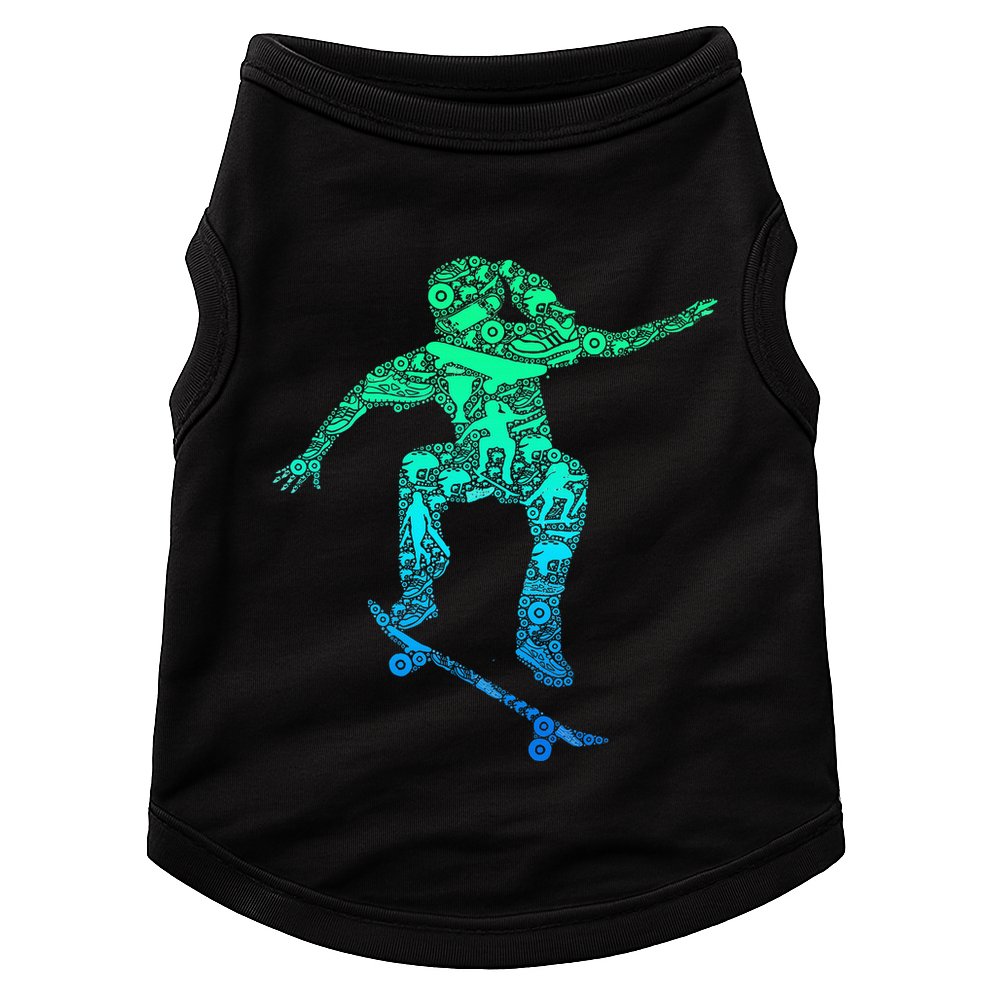 Skater Girl Skateboarder Girl Skateboarding Doggie Tank