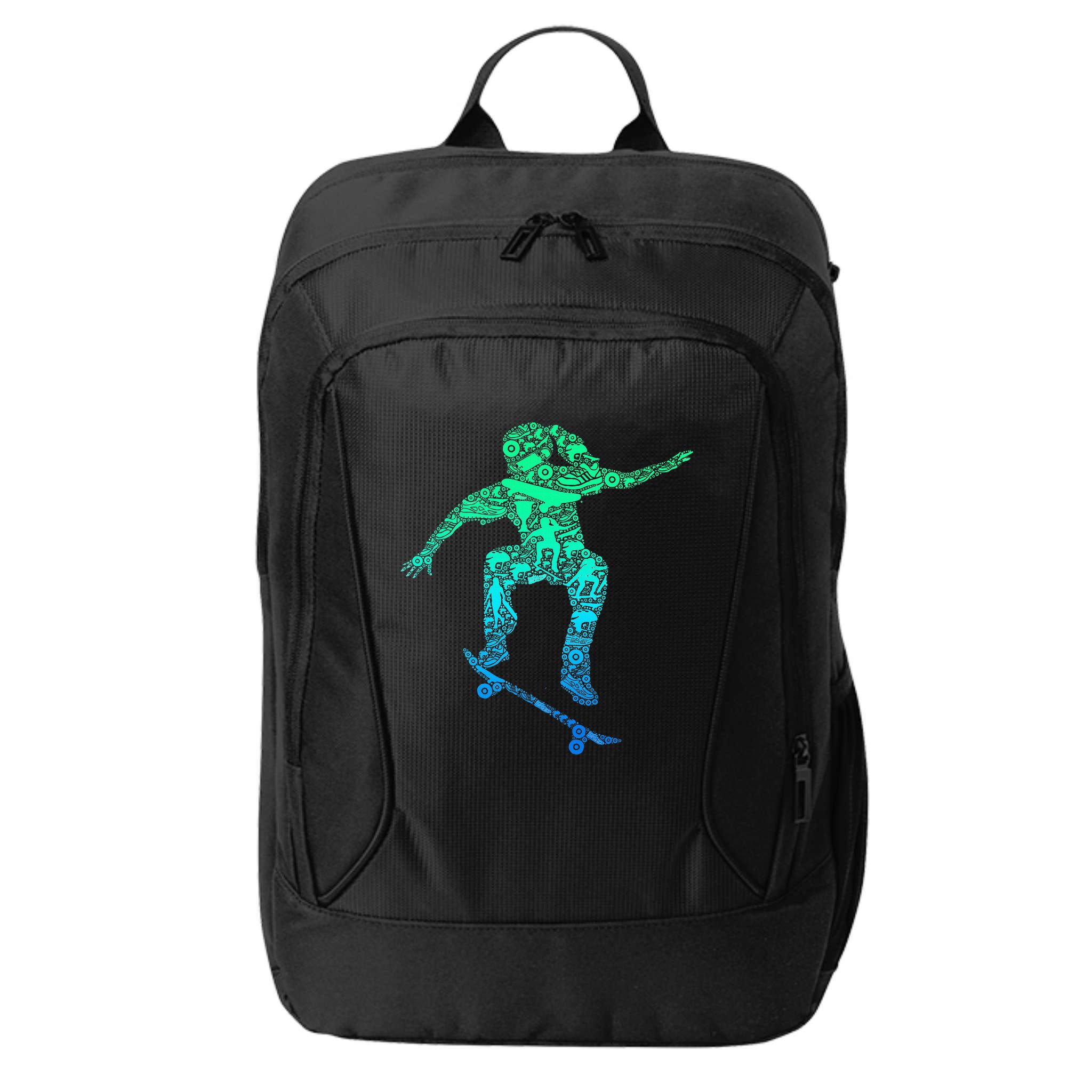 Skater Girl Skateboarder Girl Skateboarding City Backpack