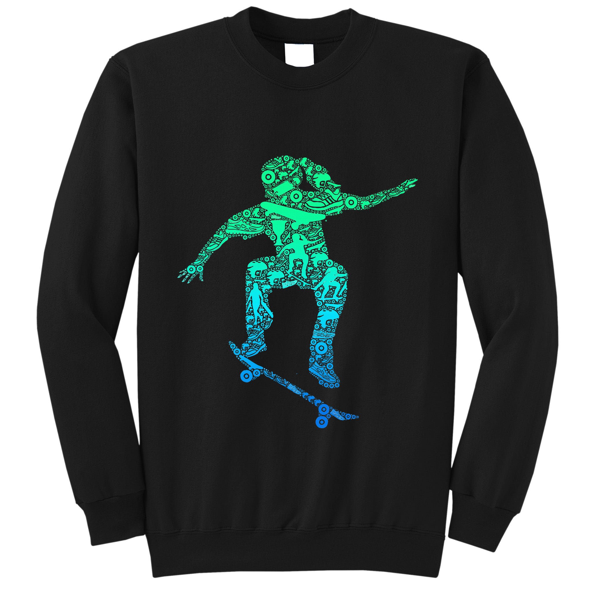 Skater Girl Skateboarder Girl Skateboarding Tall Sweatshirt