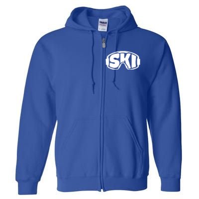 Ski Goggles Skiing Lover Cute Gift Full Zip Hoodie