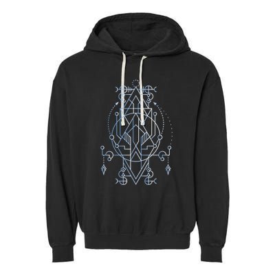 Sacred Geometry Spiritual Yoga Magic Yantra Gift Garment-Dyed Fleece Hoodie