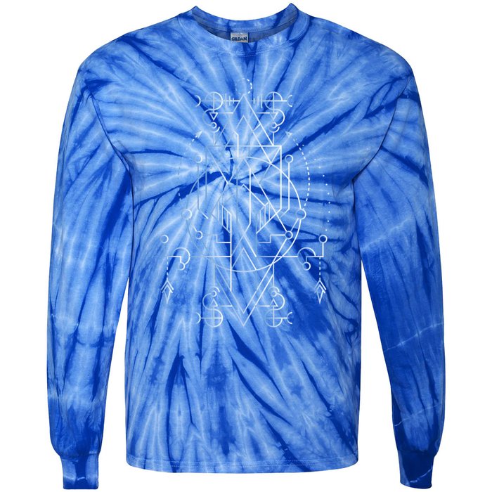 Sacred Geometry Spiritual Yoga Magic Yantra Gift Tie-Dye Long Sleeve Shirt