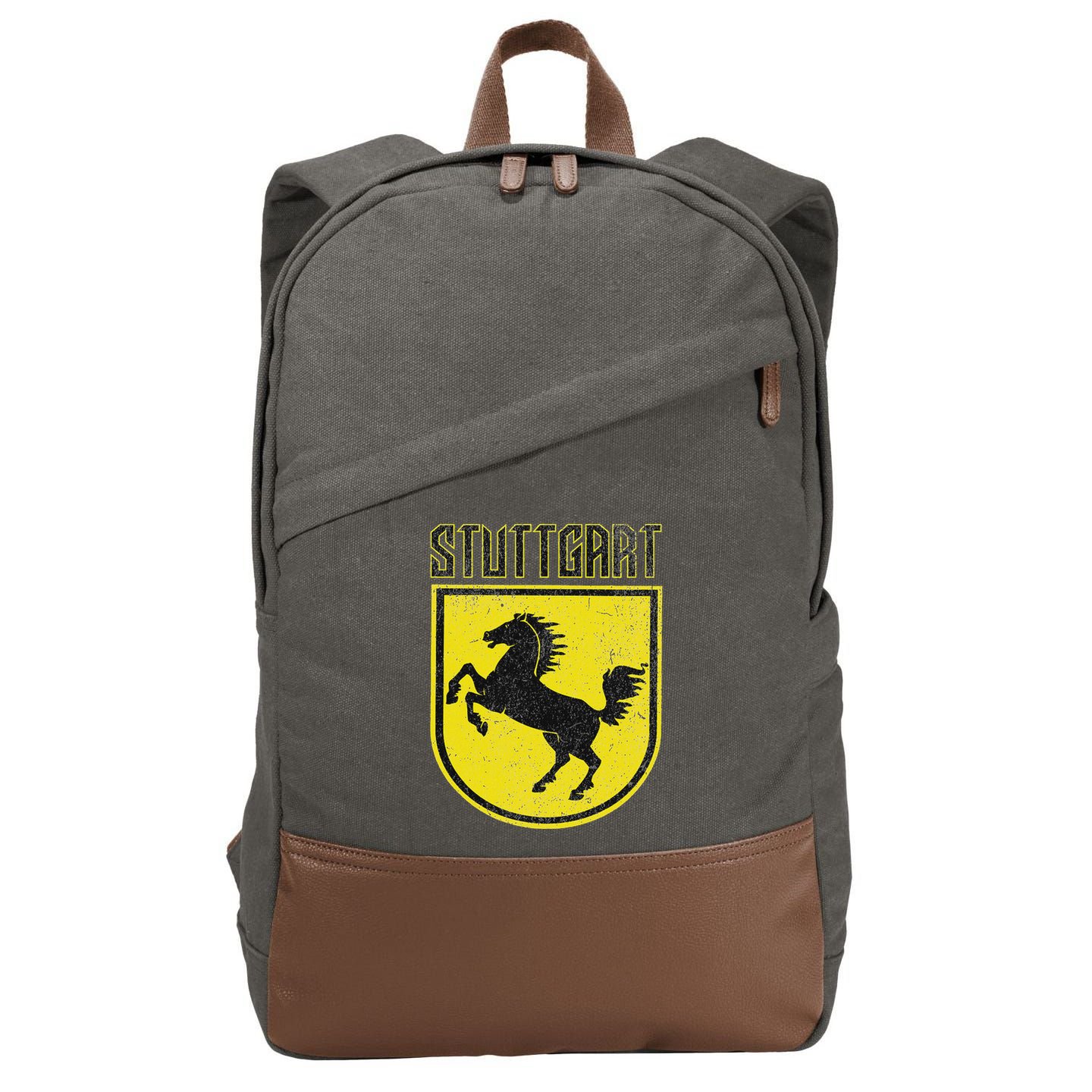 Stuttgart Germany Cotton Canvas Backpack