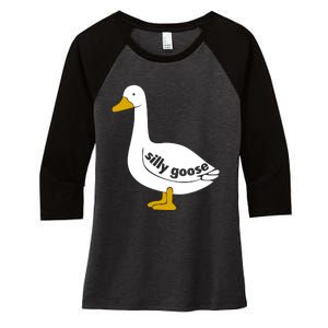 Silly Goose Women's Tri-Blend 3/4-Sleeve Raglan Shirt