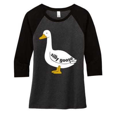 Silly Goose Women's Tri-Blend 3/4-Sleeve Raglan Shirt