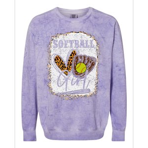 Softball Girl Colorblast Crewneck Sweatshirt