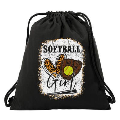 Softball Girl Drawstring Bag