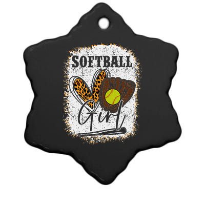 Softball Girl Ceramic Star Ornament