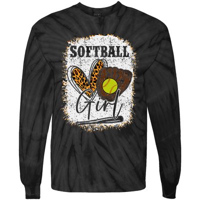 Softball Girl Tie-Dye Long Sleeve Shirt