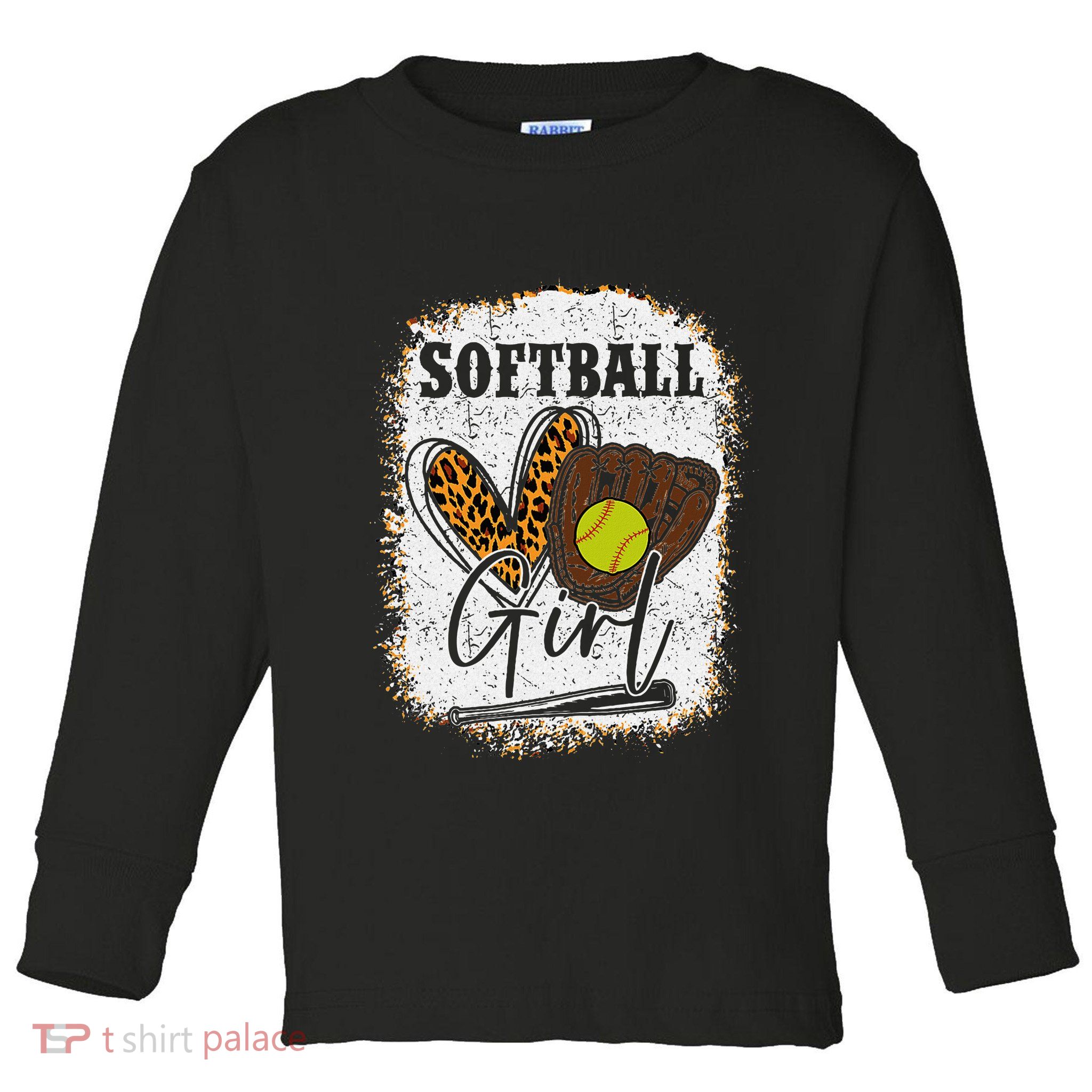 Softball Girl Toddler Long Sleeve Shirt