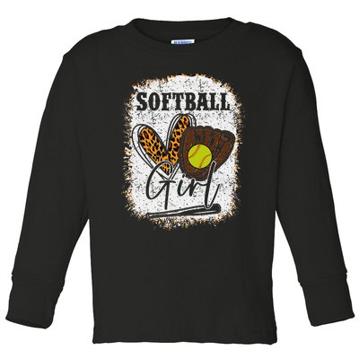 Softball Girl Toddler Long Sleeve Shirt