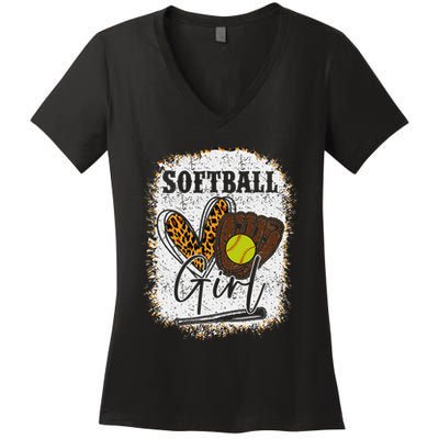 Softball Girl Women's V-Neck T-Shirt