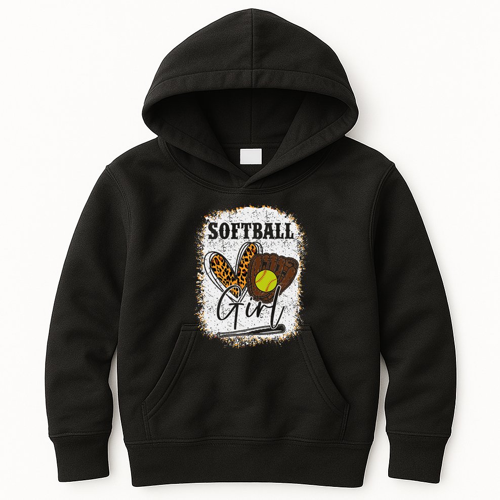Softball Girl Kids Hoodie