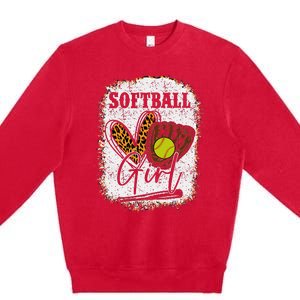 Softball Girl Premium Crewneck Sweatshirt