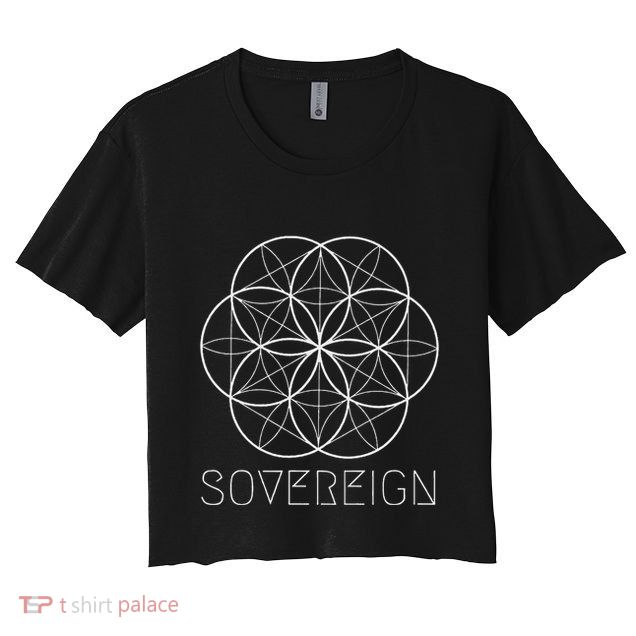 Sacred Geometry Sovereign Seed Flower Of Life Crop Top