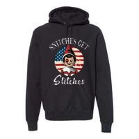 Snitches Get Stitches Funny US Flag Christmas Premium Hoodie