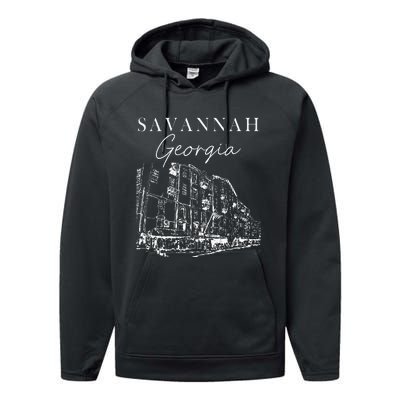 Savannah Georgia State Savannah Traveling Lover Georgia Performance Fleece Hoodie