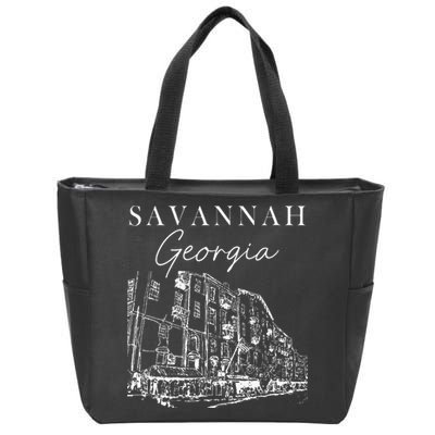 Savannah Georgia State Savannah Traveling Lover Georgia Zip Tote Bag