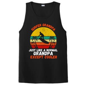 Surfer Grandpa Surf Grandfather Surfing Fathers Day Surfers Meaningful Gift PosiCharge Competitor Tank