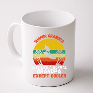 Surfer Grandpa Surf Grandfather Surfing Fathers Day Surfers Meaningful Gift Coffee Mug