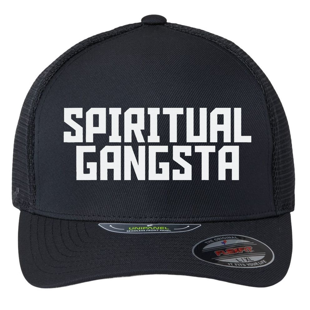 Spiritual Gangsta Spiritual Meditation Yoga Lover Flexfit Unipanel Trucker Cap