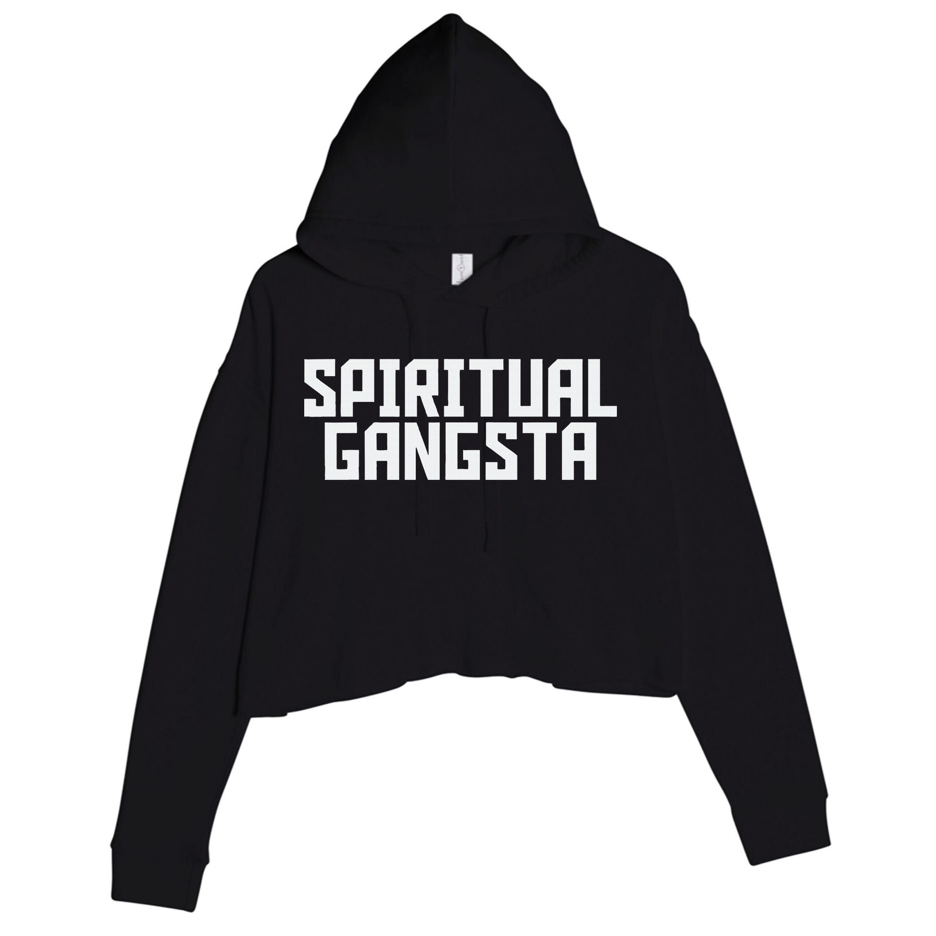 Spiritual Gangsta Spiritual Meditation Yoga Lover Crop Fleece Hoodie